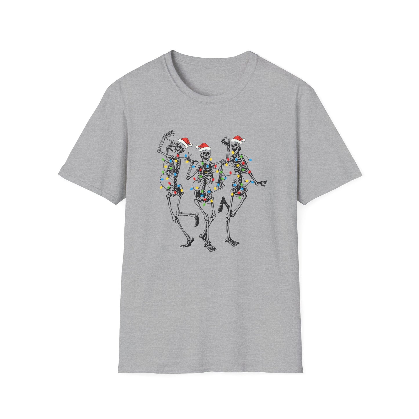 Dancing Christmas Skeletons Unisex Softstyle T-Shirt