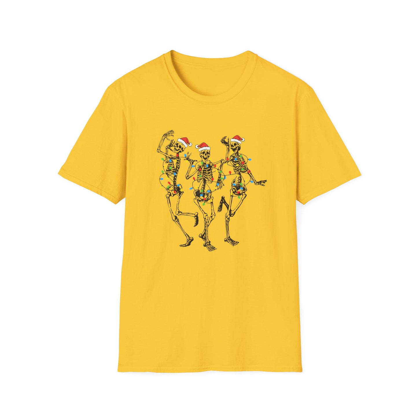 Dancing Christmas Skeletons Unisex Softstyle T-Shirt