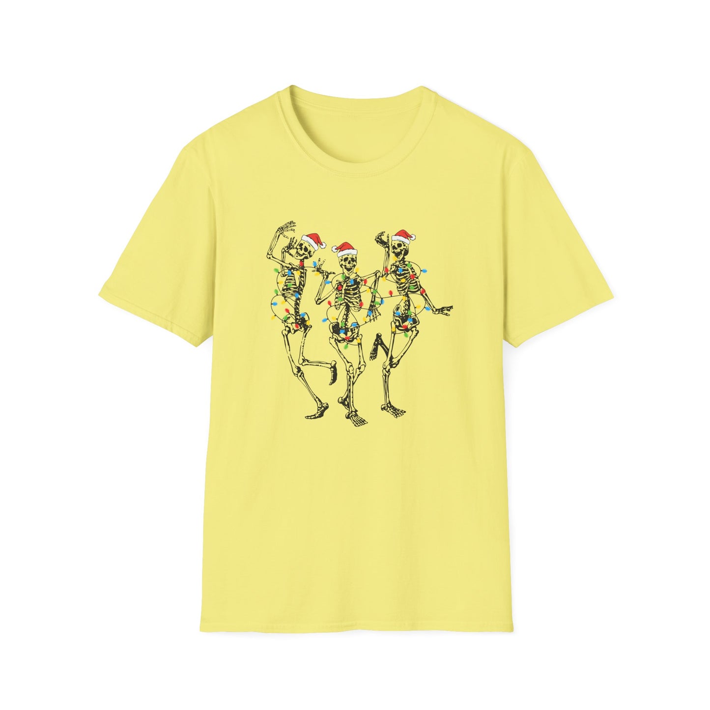 Dancing Christmas Skeletons Unisex Softstyle T-Shirt