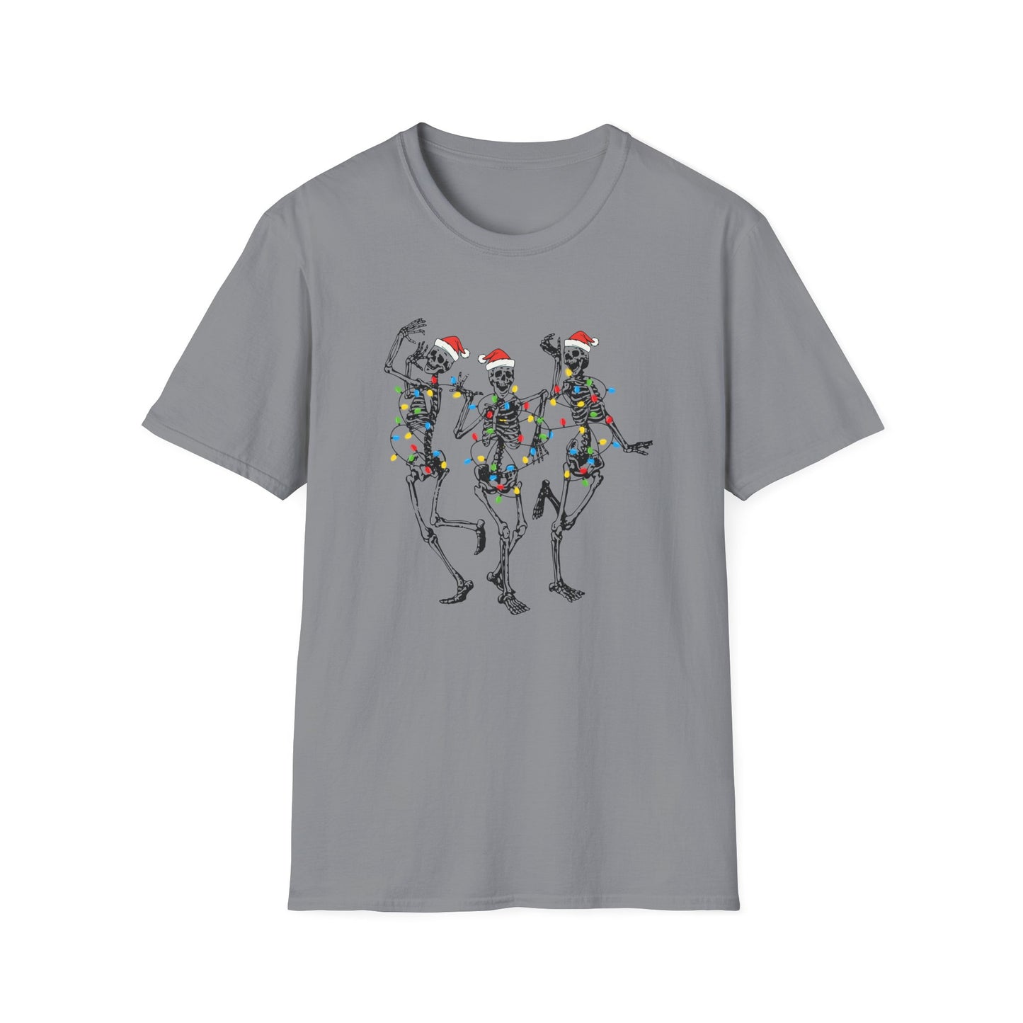 Dancing Christmas Skeletons Unisex Softstyle T-Shirt