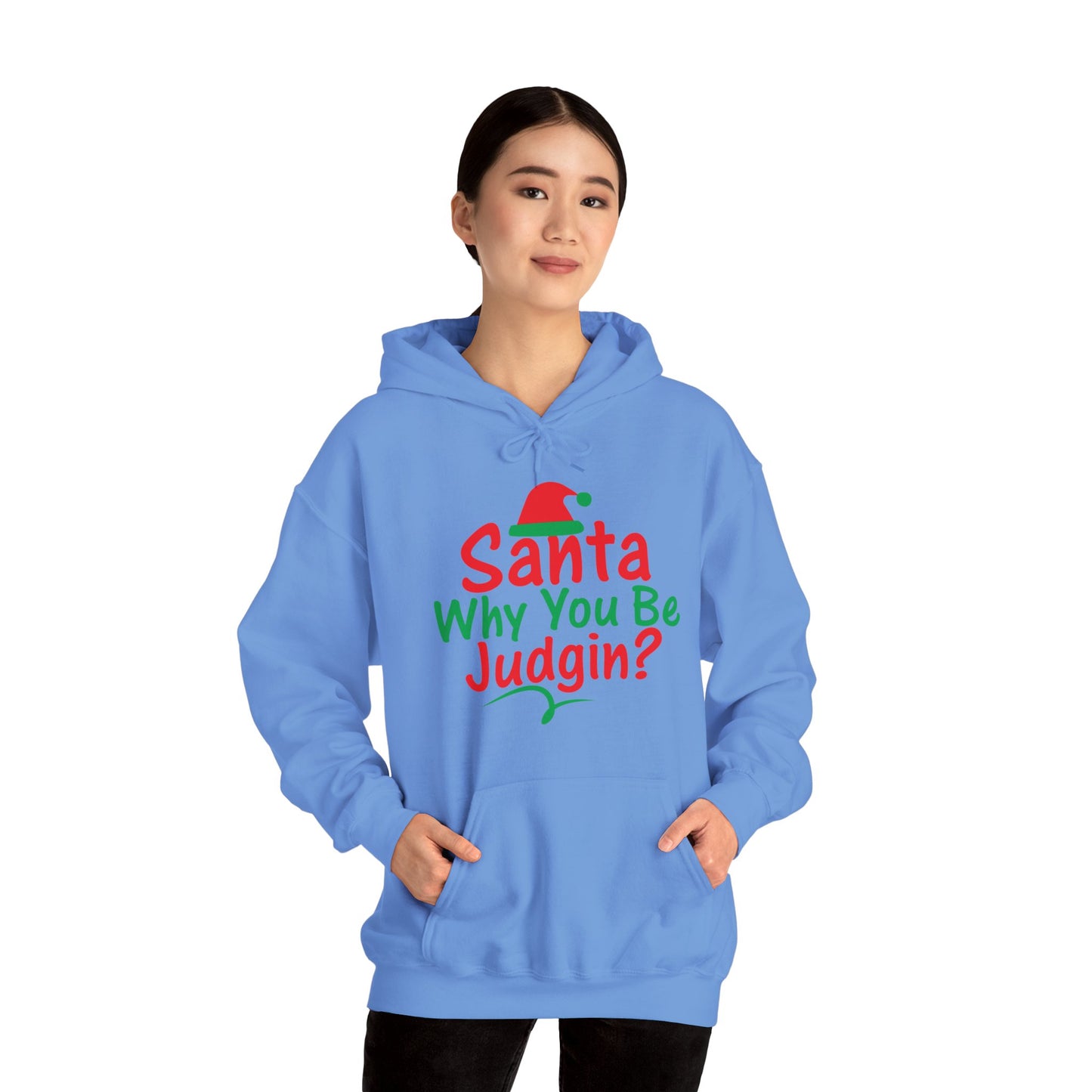 Santa Why.....Unisex Heavy Blend™ Hooded Sweatshirt