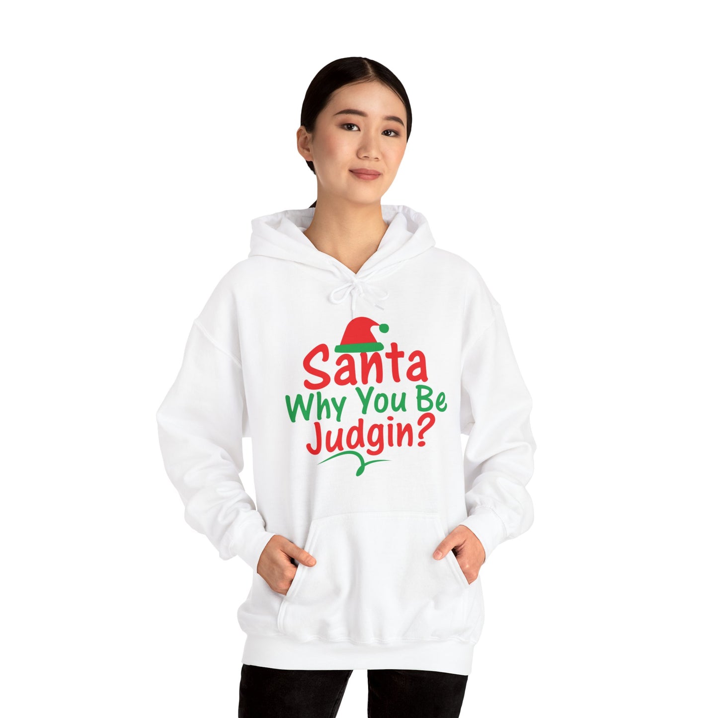 Santa Why.....Unisex Heavy Blend™ Hooded Sweatshirt