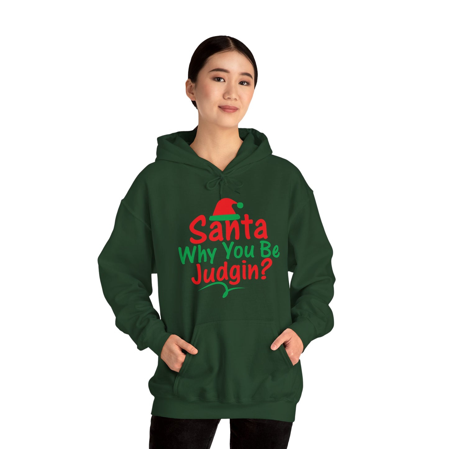 Santa Why.....Unisex Heavy Blend™ Hooded Sweatshirt