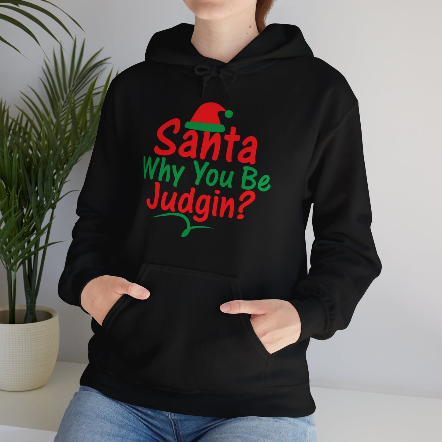 Santa Why.....Unisex Heavy Blend™ Hooded Sweatshirt