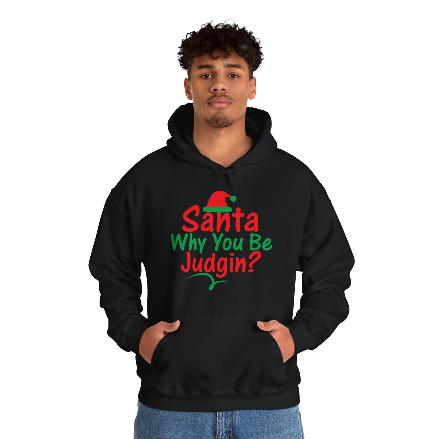 Santa Why.....Unisex Heavy Blend™ Hooded Sweatshirt