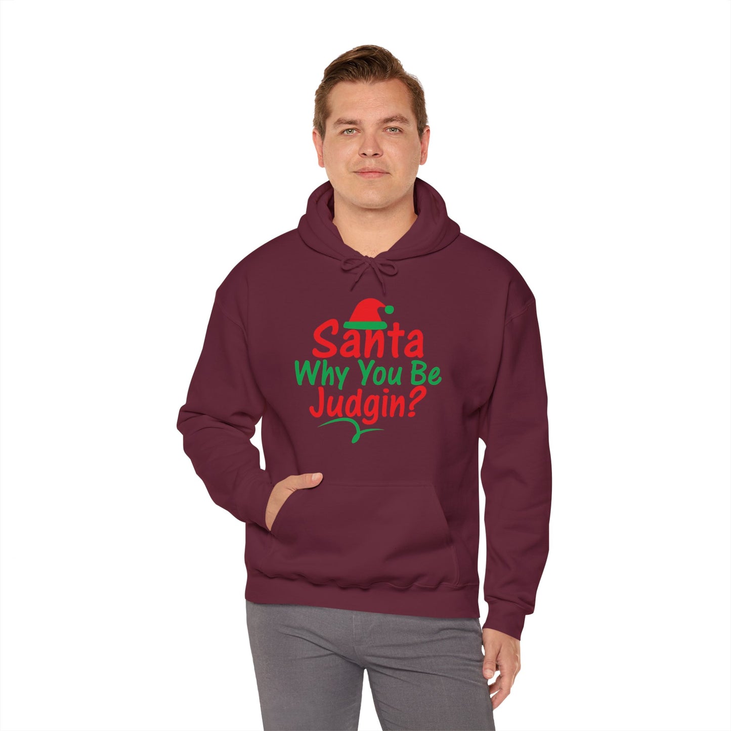 Santa Why.....Unisex Heavy Blend™ Hooded Sweatshirt