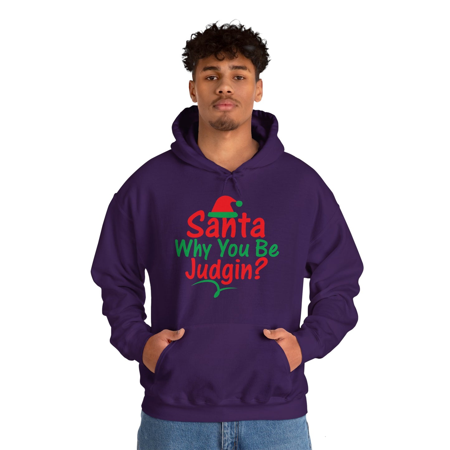 Santa Why.....Unisex Heavy Blend™ Hooded Sweatshirt