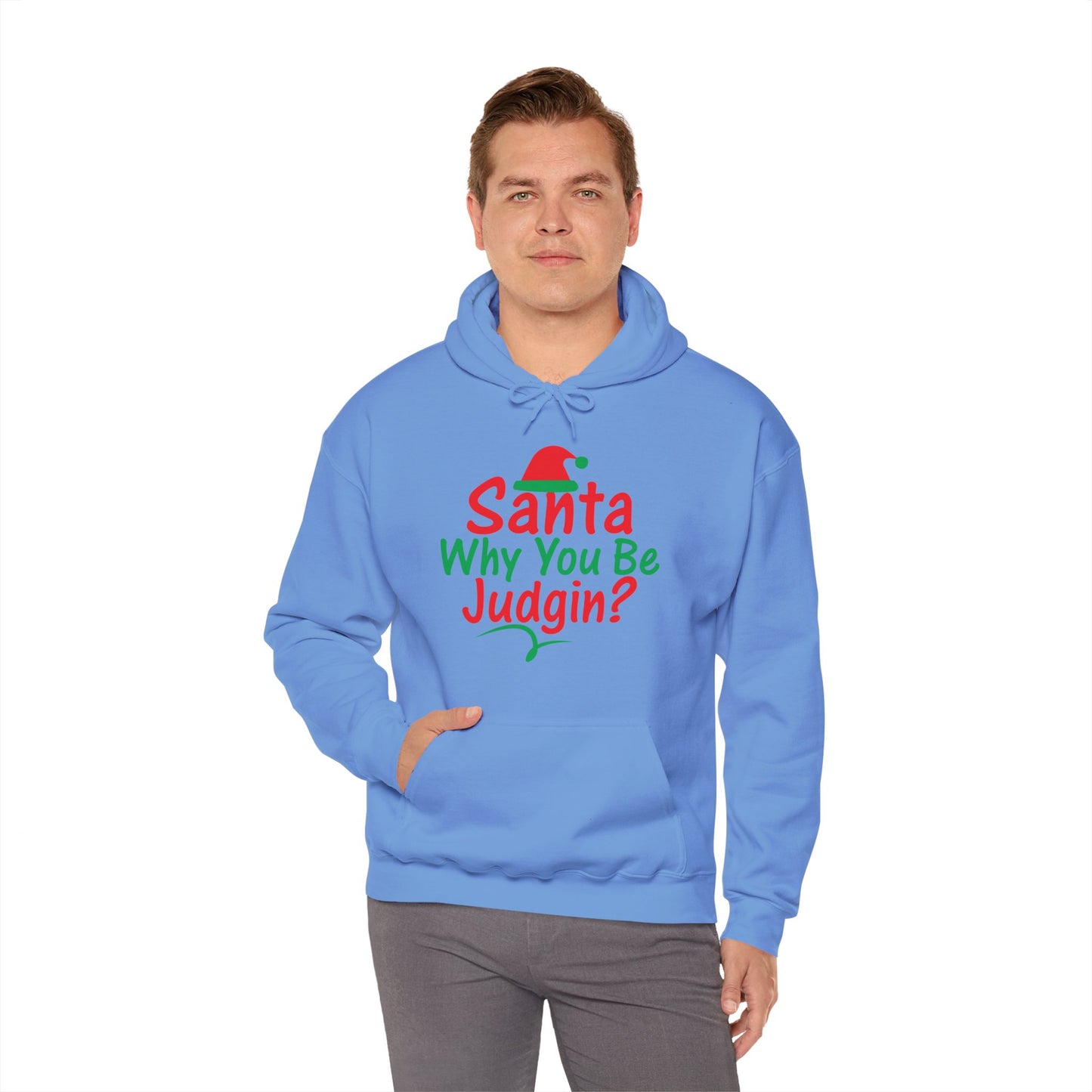 Santa Why.....Unisex Heavy Blend™ Hooded Sweatshirt