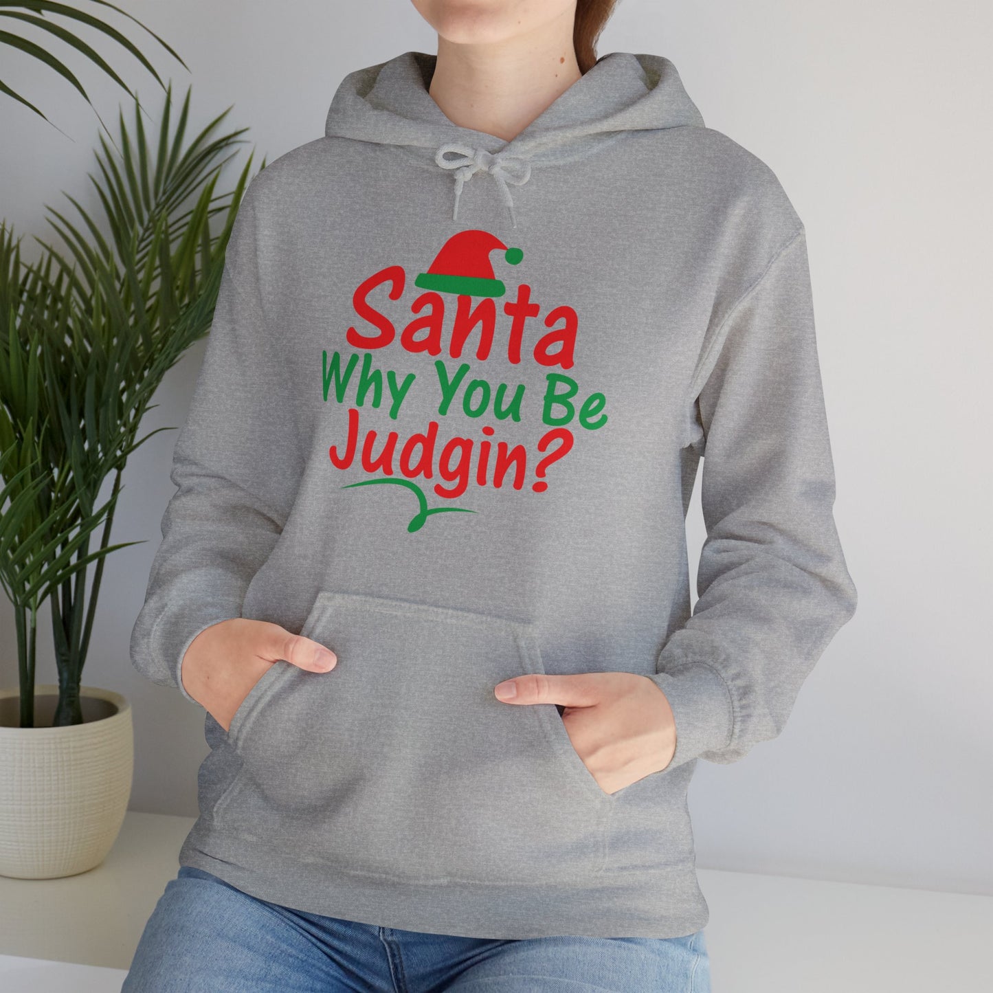 Santa Why.....Unisex Heavy Blend™ Hooded Sweatshirt