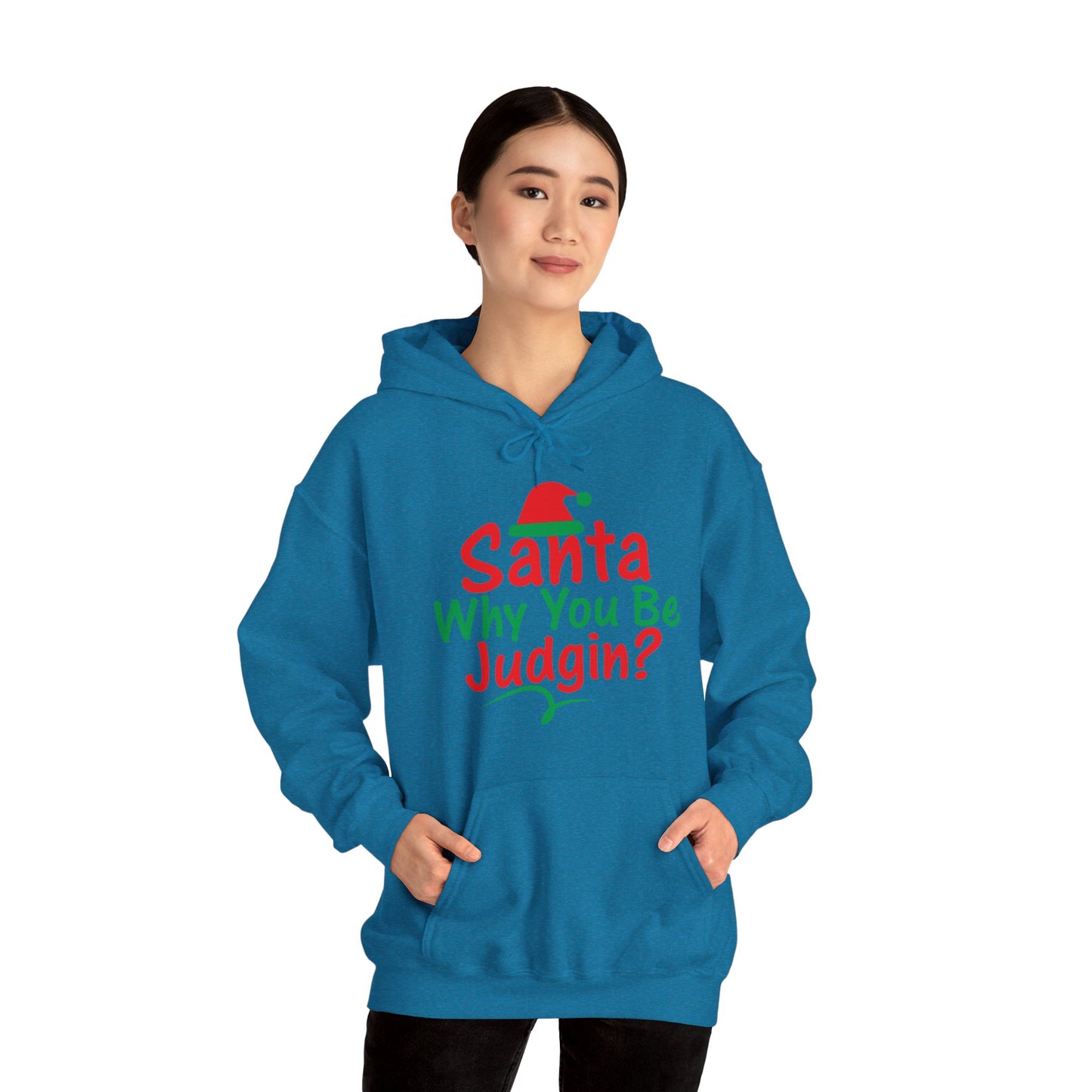 Santa Why.....Unisex Heavy Blend™ Hooded Sweatshirt