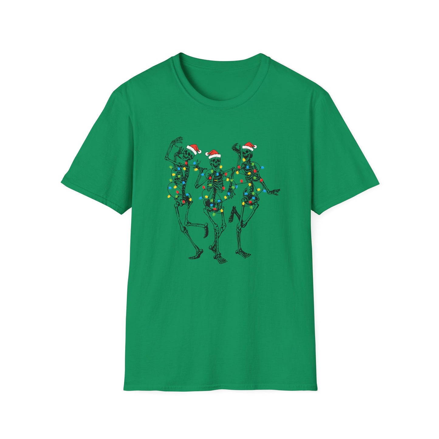 Dancing Christmas Skeletons Unisex Softstyle T-Shirt