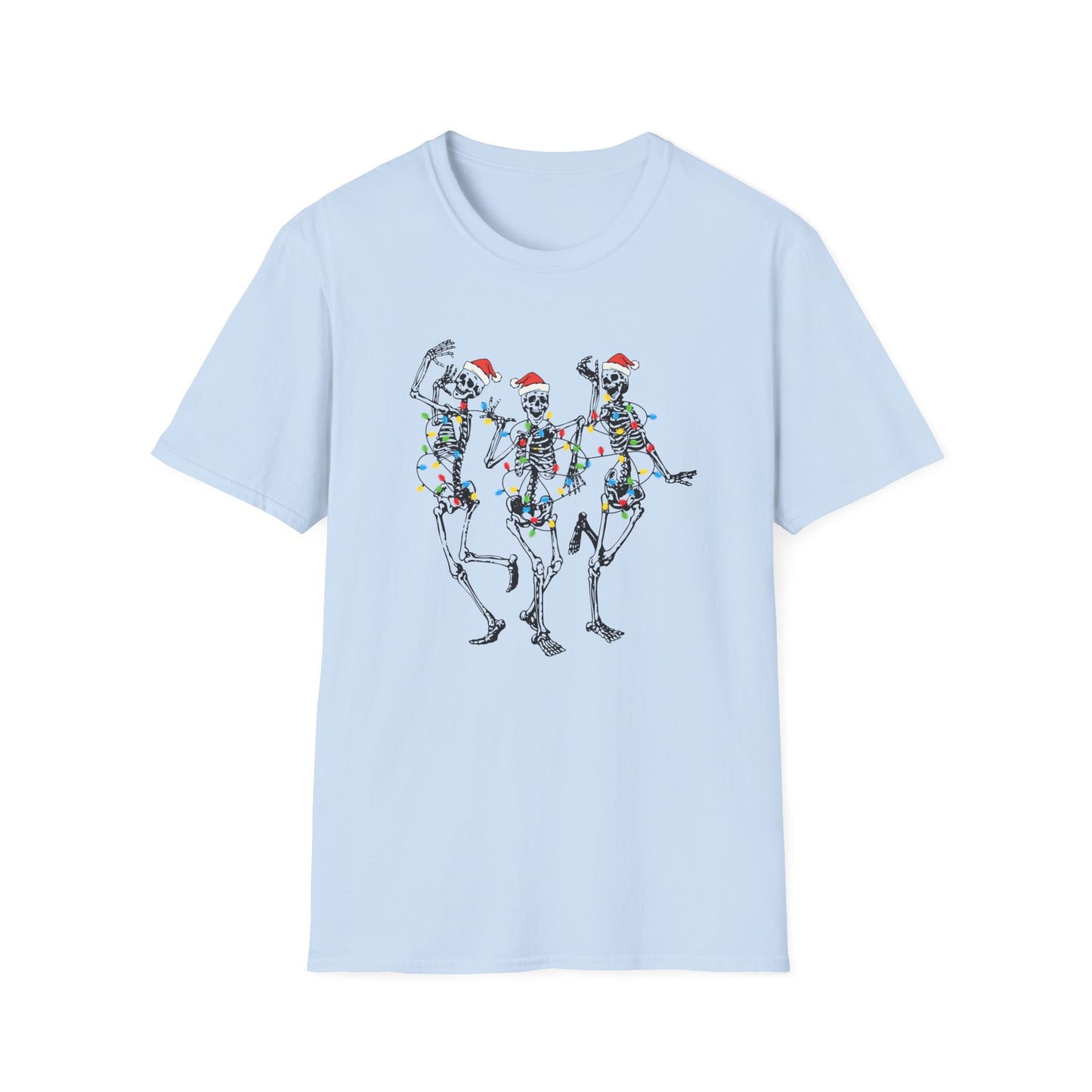 Dancing Christmas Skeletons Unisex Softstyle T-Shirt