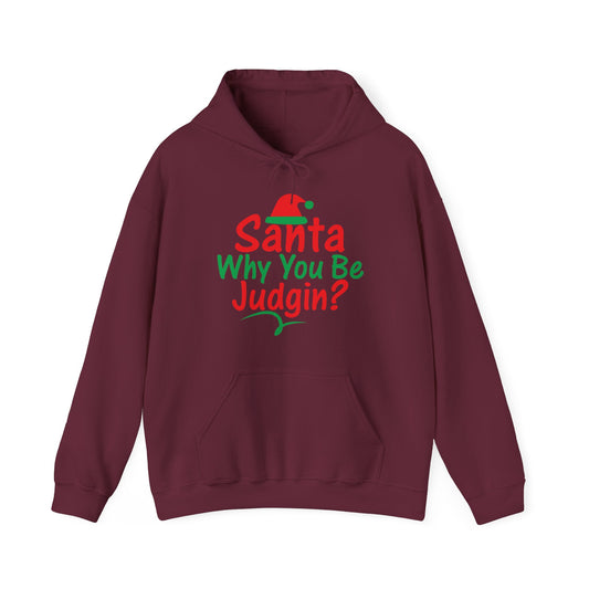 Santa Why.....Unisex Heavy Blend™ Hooded Sweatshirt