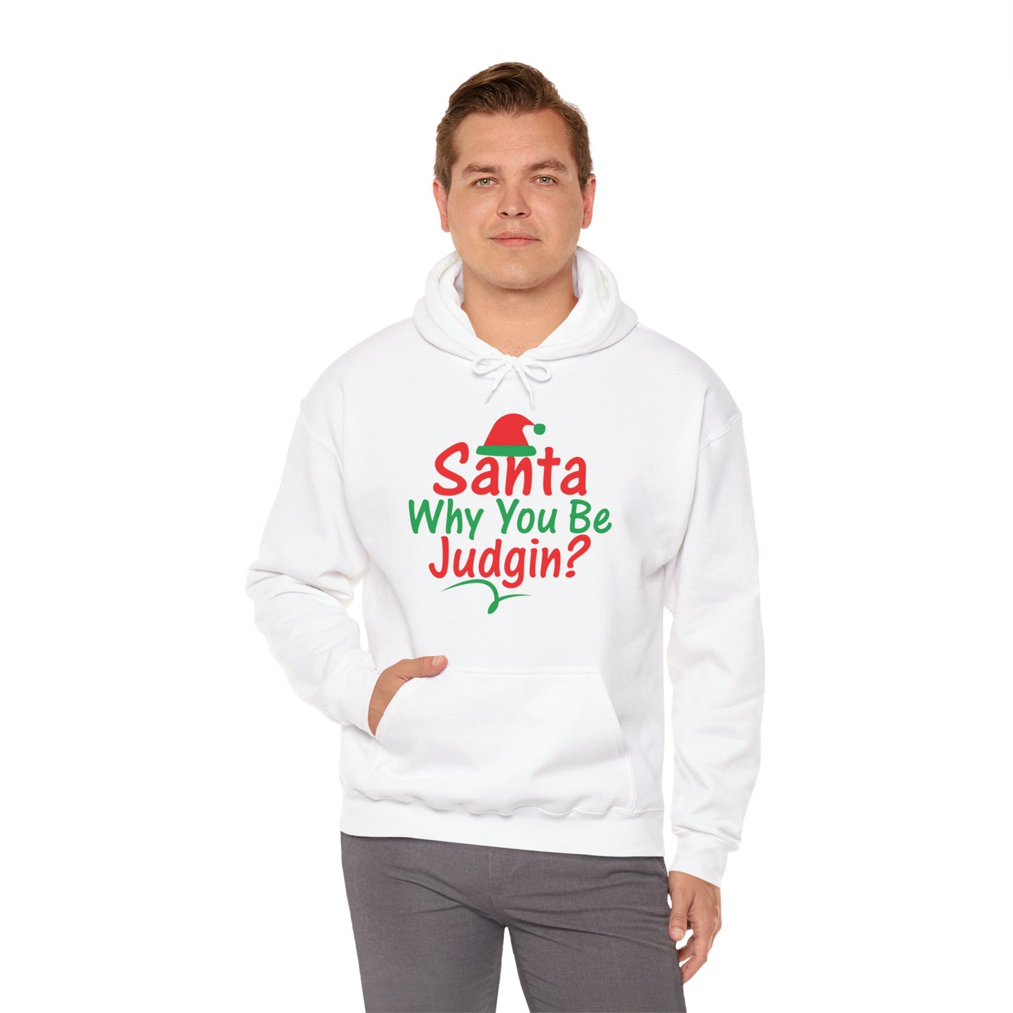 Santa Why.....Unisex Heavy Blend™ Hooded Sweatshirt