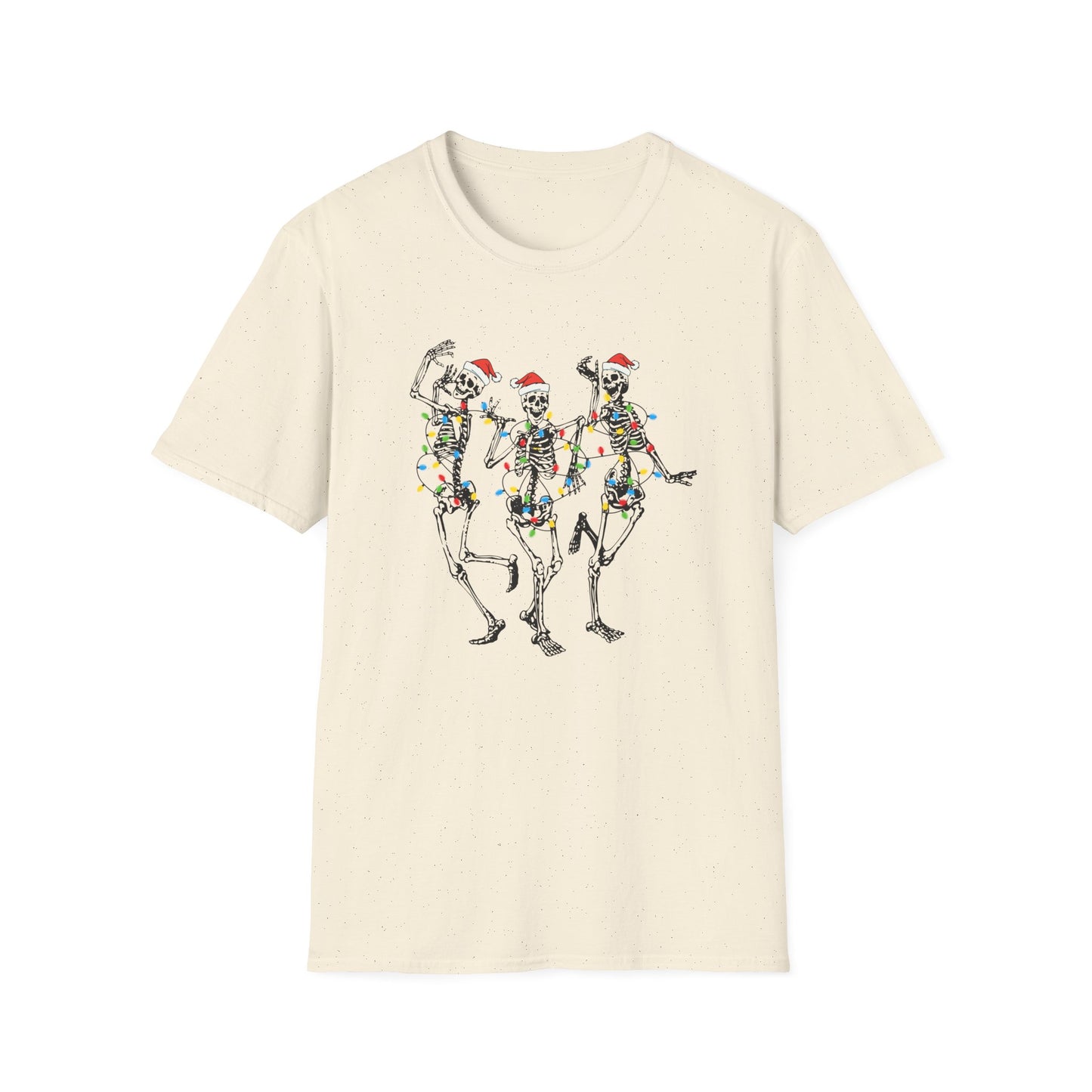 Dancing Christmas Skeletons Unisex Softstyle T-Shirt