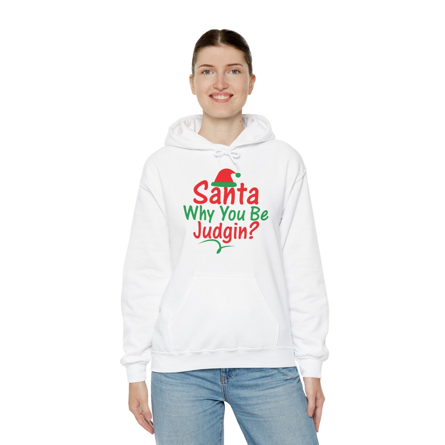 Santa Why.....Unisex Heavy Blend™ Hooded Sweatshirt