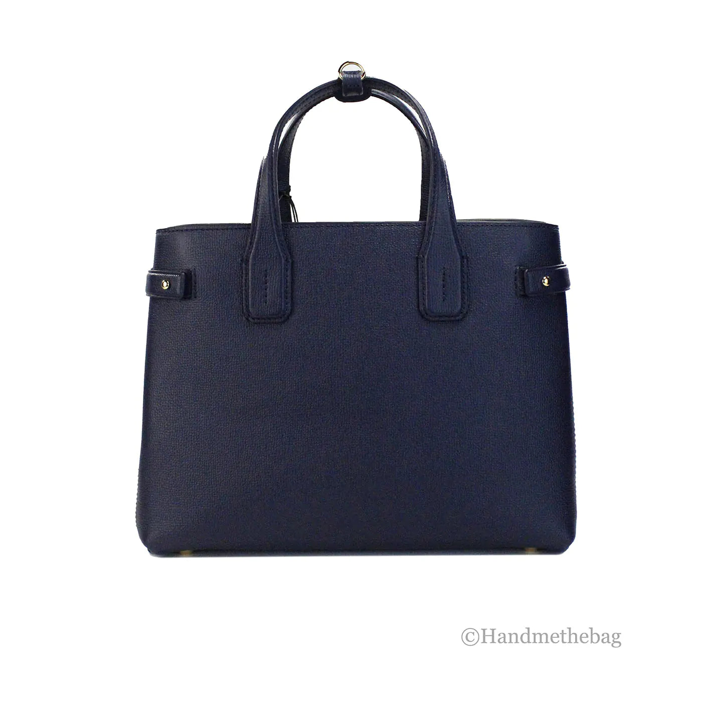 Burberry Banner Medium Regency Blue Leather Tote Bag