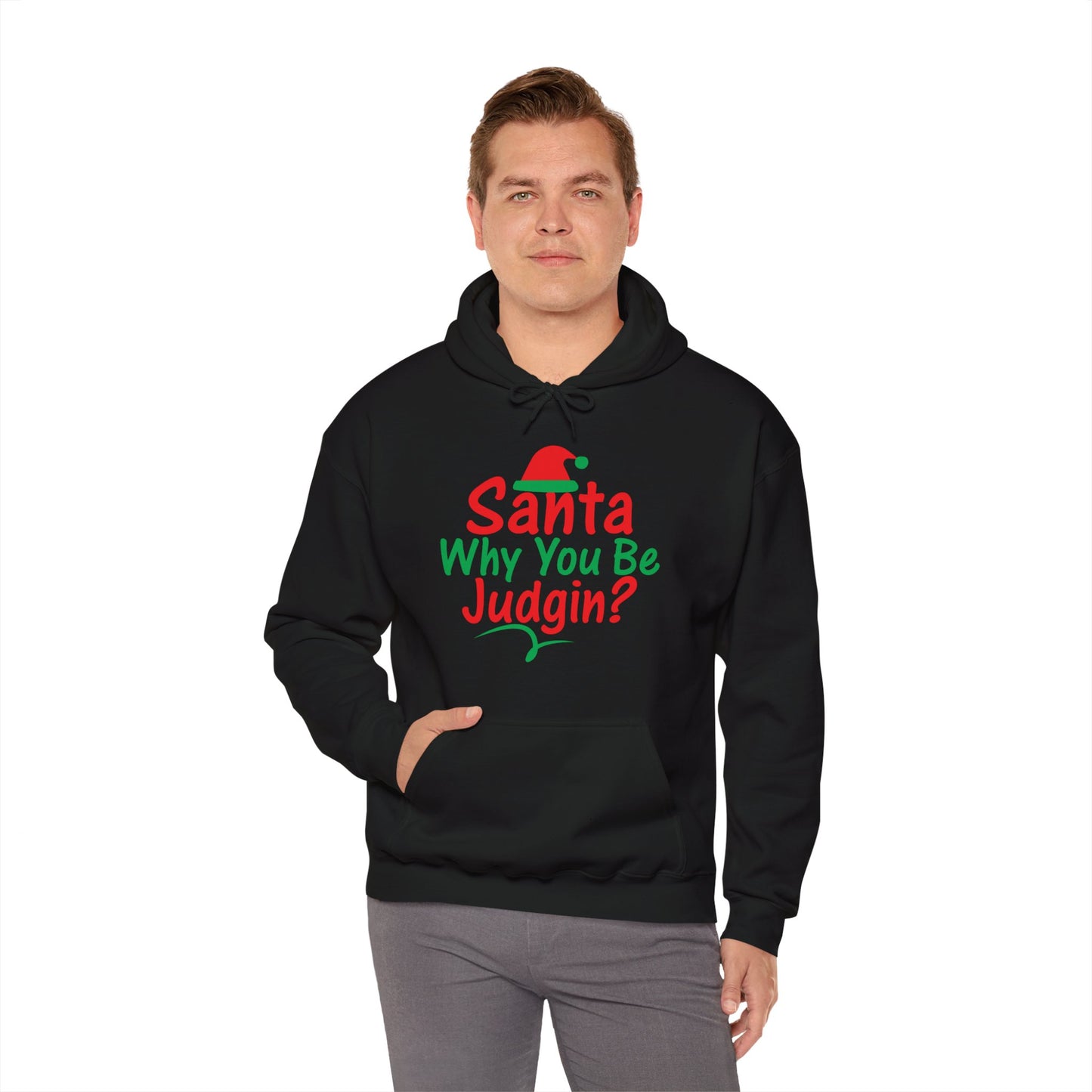 Santa Why.....Unisex Heavy Blend™ Hooded Sweatshirt