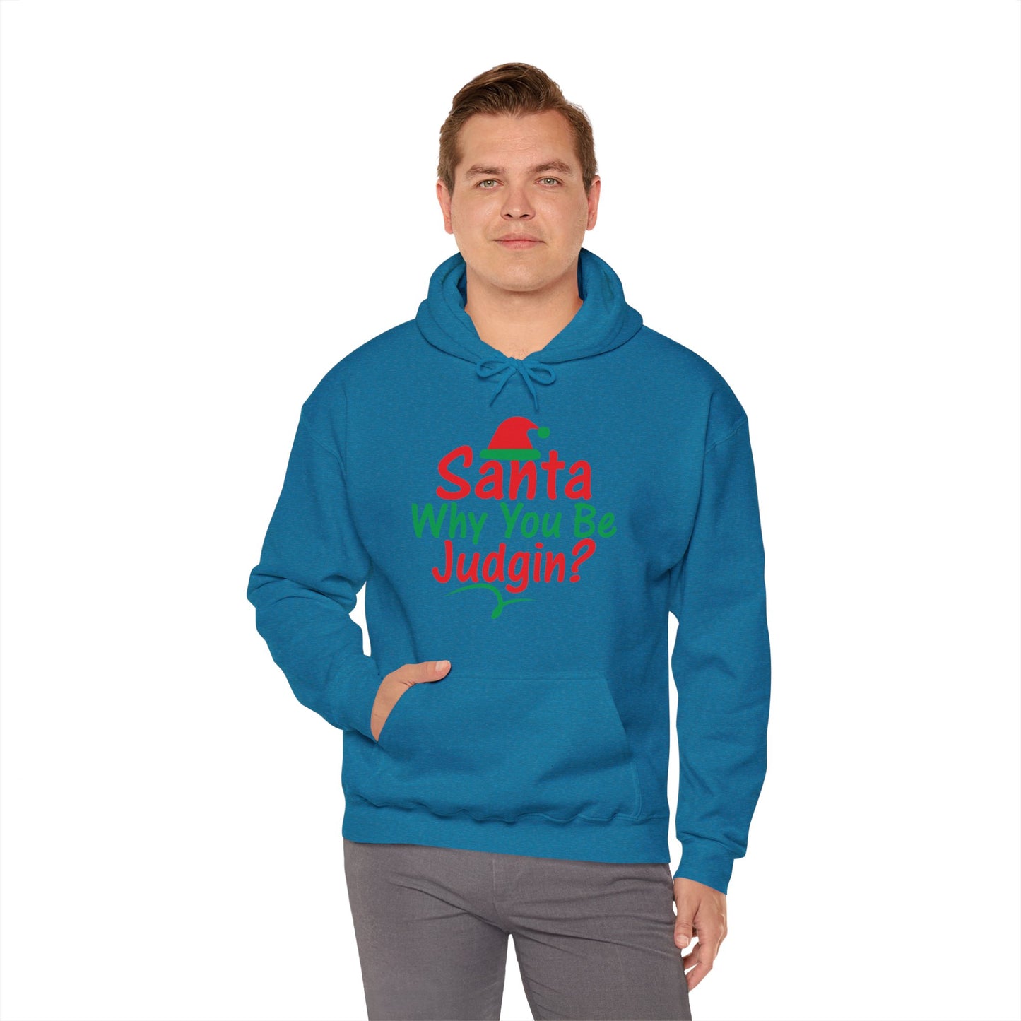 Santa Why.....Unisex Heavy Blend™ Hooded Sweatshirt