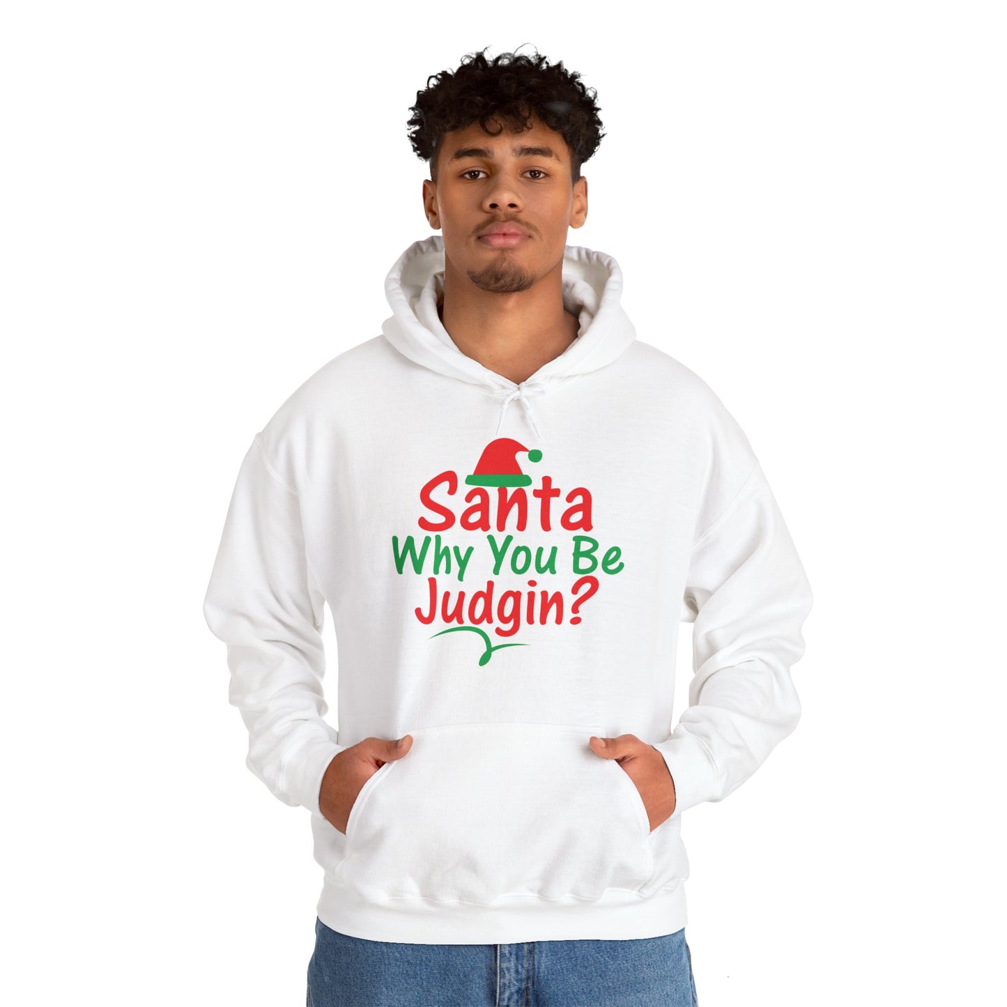 Santa Why.....Unisex Heavy Blend™ Hooded Sweatshirt