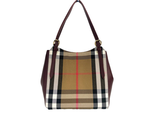 Burberry Small Canterby Mahogany Tote Bag