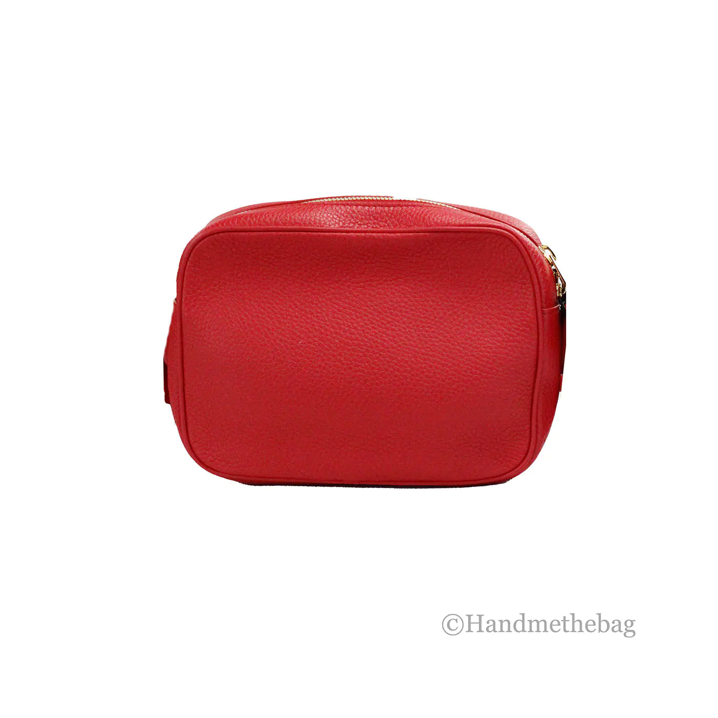 Burberry Small Branded Red Leather Camera Crossbody Bag