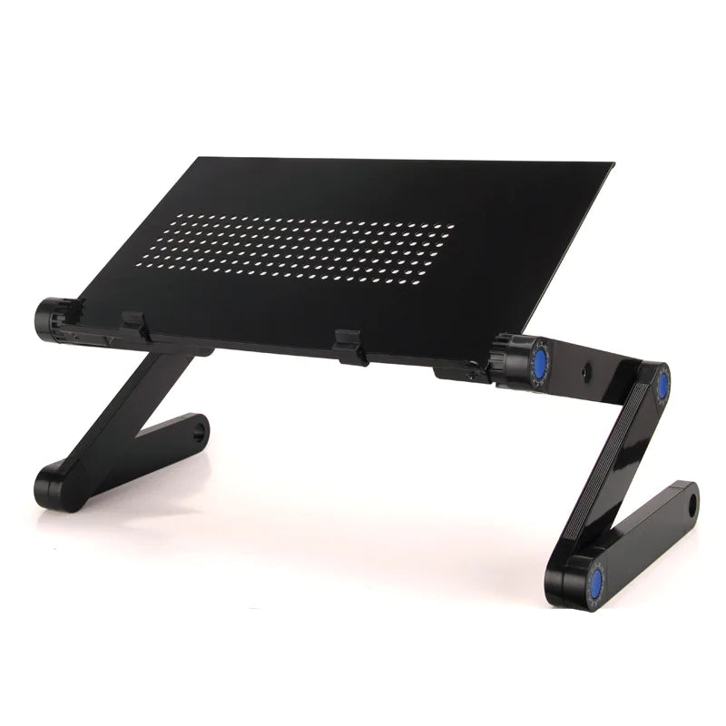 ErgoFold Aluminum Laptop Desk – Portable Folding Bed Table with Cooling Stand